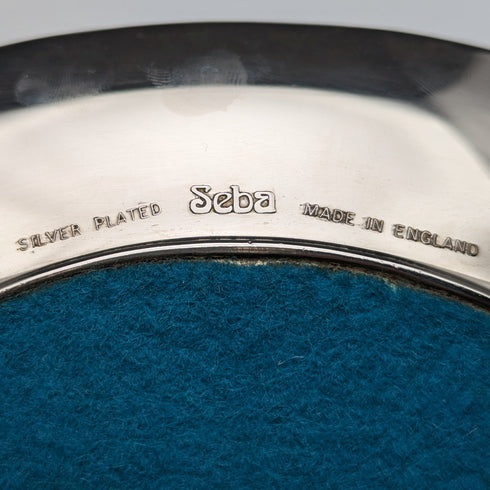 英国ヴィンテージ シルバープレート製 リス装飾 オーバルディッシュ Seba